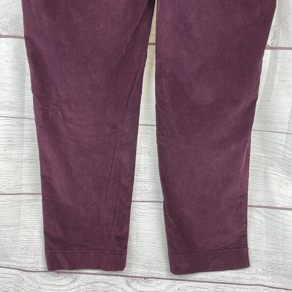 J Jill Purple Red Pull-On corduroy Pants Elastic Waist Size 14 - Picture 7 of 9